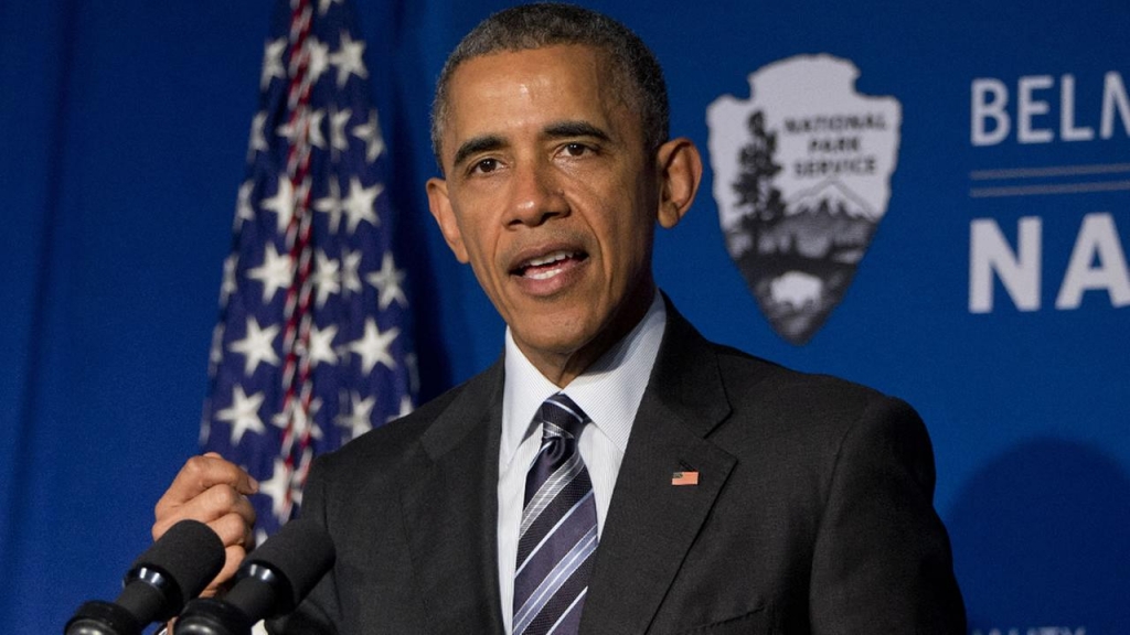 President Barack Obama speaks at the newly designated Belmont Paul Womens Equality National Monument on National Equal Pay Day Tuesday