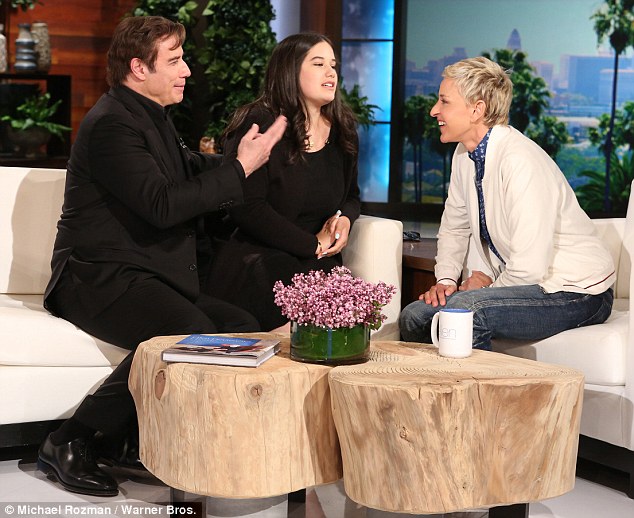 Father and daughter John Travolta was joined by his daughter Bella on The Ellen Degeneres Show airing on Tuesday