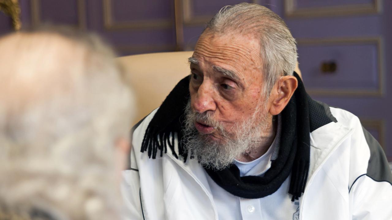 Former Cuban president Fidel Castro has made a rare appearance outside his home