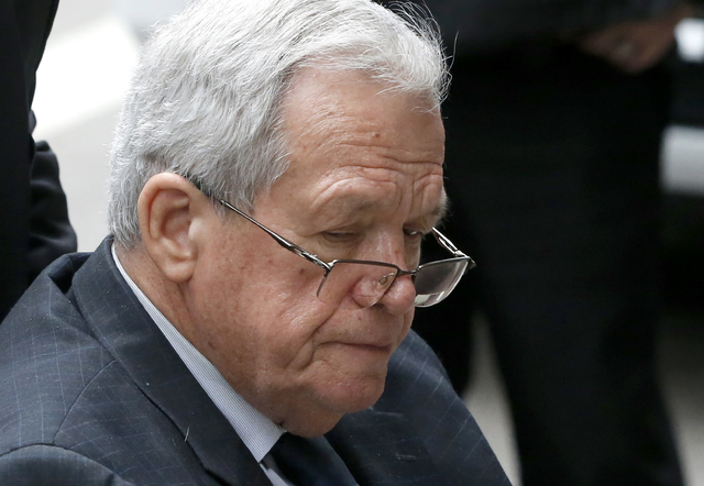 Dennis Hastert arrives for sentencing in hush-money case