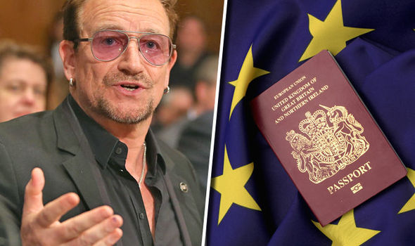 GETTYU2 frontman Bono told Congress that Britain leaving the EU would be'unthinkable