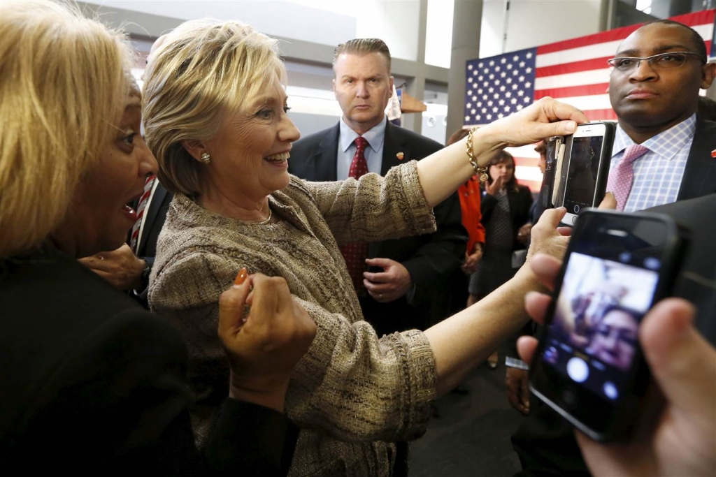 Image Democratic U.S. presidential candidate Hillary Clinton takes