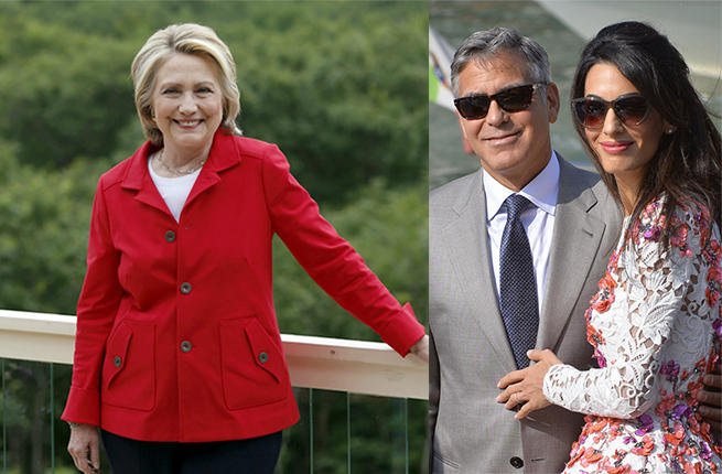 George and Amal Clooney held a fundraiser event for US Presidential candidate Hillary Clinton on Saturday