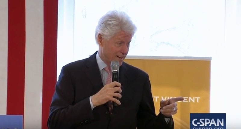 Former President Bill Clinton speaks at rally in the Bronx