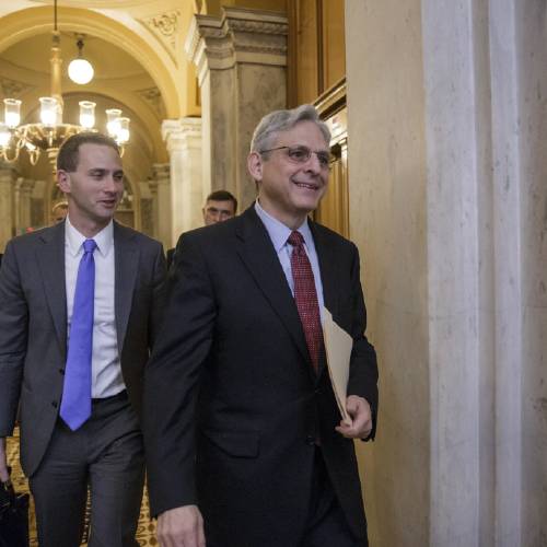 Garland President Barack Obama’s choice to replace the late Justice Antonin Scalia on the Supreme Court arrives on Capitol Hill in Washington Tuesday