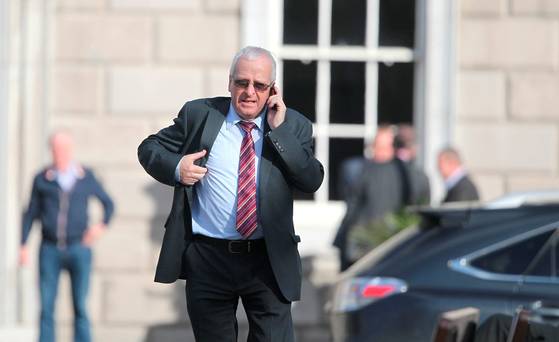 Independent Mattie Mc Grath at Leinster House yesterday