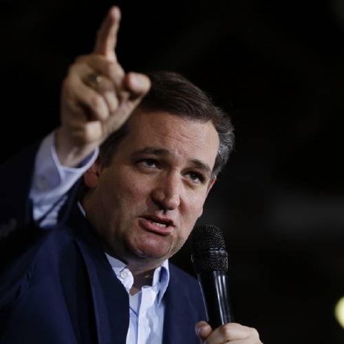 Republican presidential candidate Sen. Ted Cruz R-Texas speaks during a rally at the Hoosier Gym in Knightstown Ind. Cruz and Ohio Gov. John Kasich are having a tough time attracting establishment Republican donor