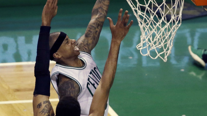 Isaiah Thomas scores 42 points to lead the Celtics to a victory against the Atlanta Hawks