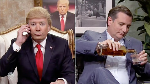 Jimmy Fallon as Donald Trump and Ted Cruz