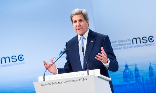 US Secretary of State John Kerry speaks during the 2016 Munich Security Conference