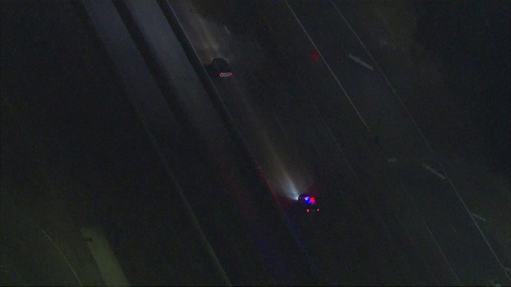 A police chase began on the 134 Freeway in Pasadena on Friday