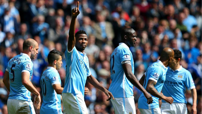 Manchester City cruised to a 4-0 Premier League victory against Stoke City with Kelechi Iheanacho