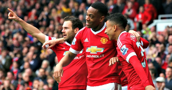 Juan Mata Anthony Martial Jesse Lingard Football365