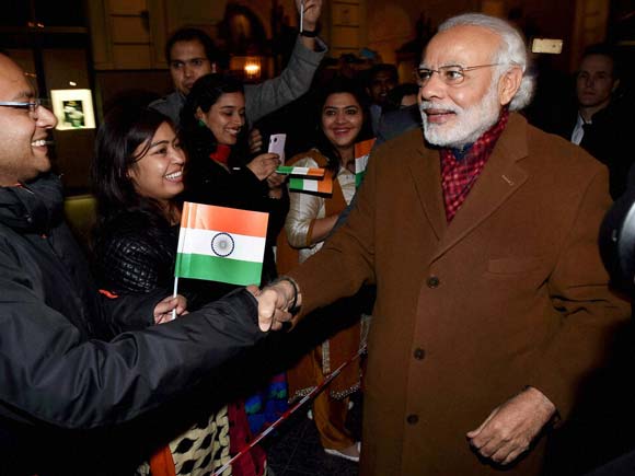 Modi visits terror-hit Brussels has bilateral talks meets Indian community