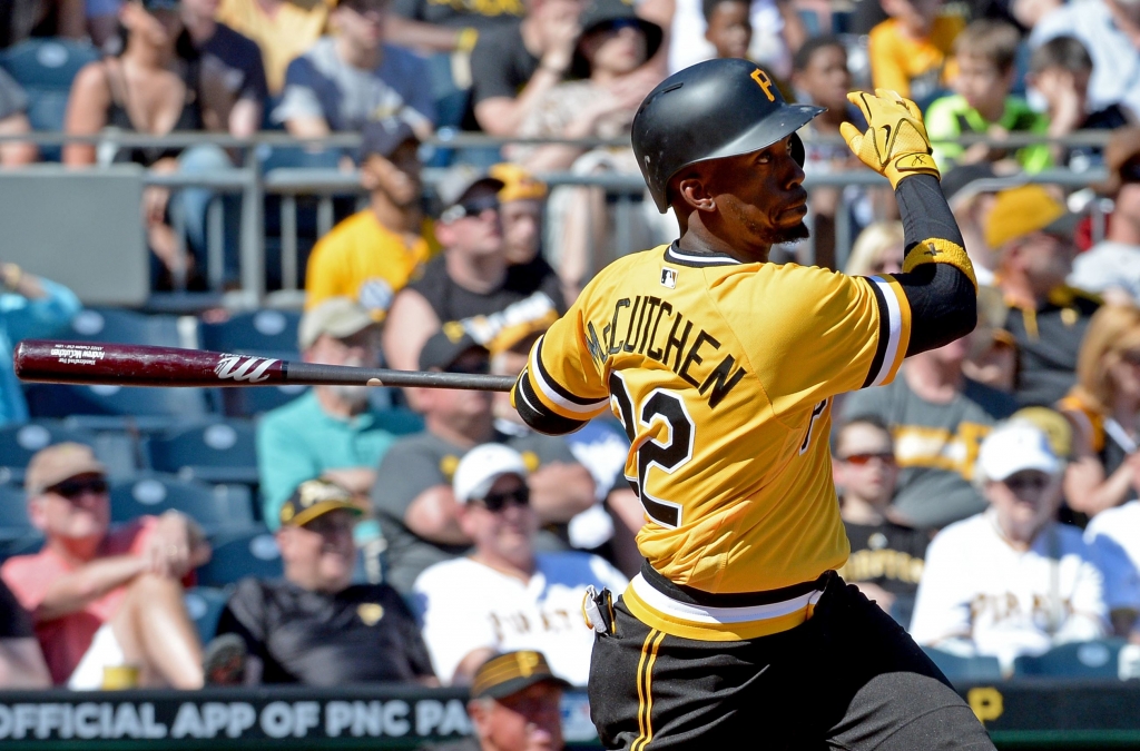 Pirates&#39 Andrew Mc Cutchen vs. Brewers Andrew Mc Cutchen hits a solo home run against the Brewers in the fifth inning Sunday at PNC Park