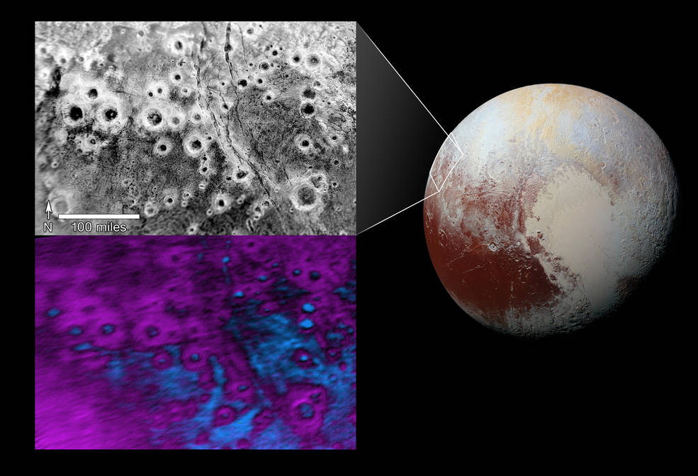 Mysterious craters on Pluto look like bright halos