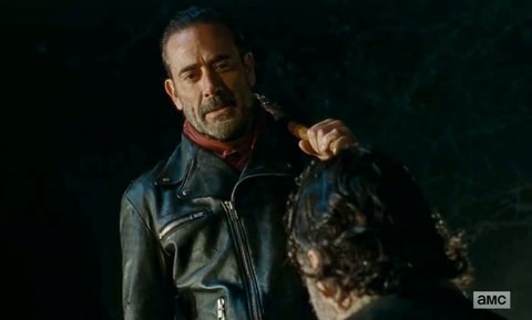 Negan and Rick on The Walking Dead