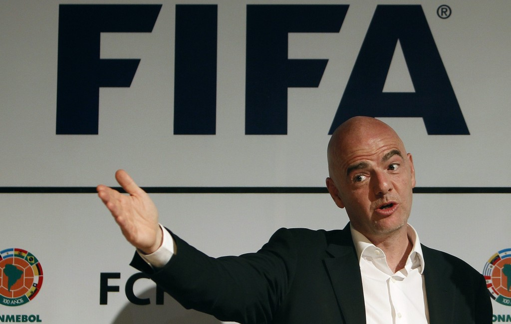 FIFA President Gianni Infantino press conference in Bogota