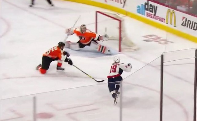 Nobody was stopping Nicklas Backstrom on this goal not even Michal Neuvirth