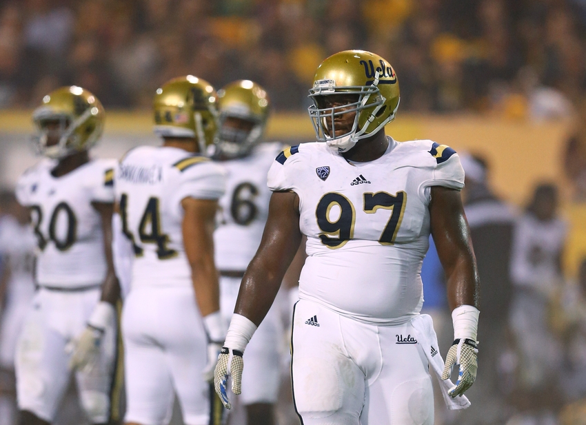 Sep 25 2014 Tempe AZ USA UCLA Bruins defensive lineman Kenny Clark against the Arizona State Sun Devils at Sun Devil Stadium. UCLA defeated Arizona State 62-27. Mandatory Credit Mark J. Rebilas-USA TODAY Sports