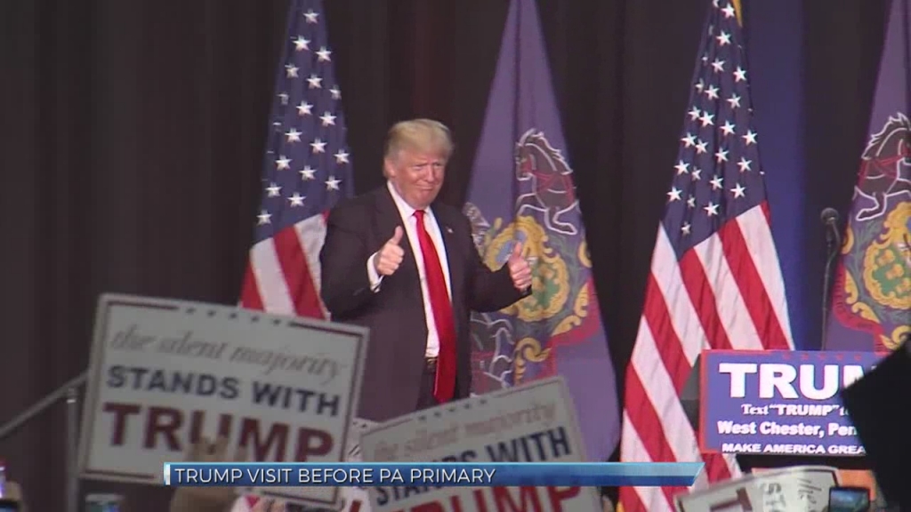 Trump makes a push before Pennsylvania primary at West Chester University