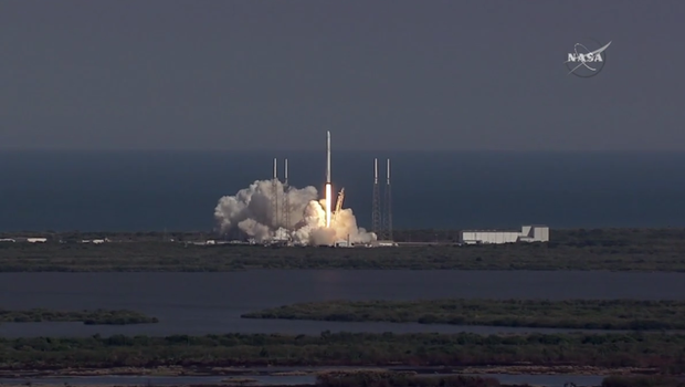 SpaceX's Dragon spacecraft was headed to the International Space Station on Saturday | Credits NASA TV