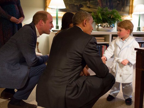 Prince William FLOTUS POTUS and Prince George