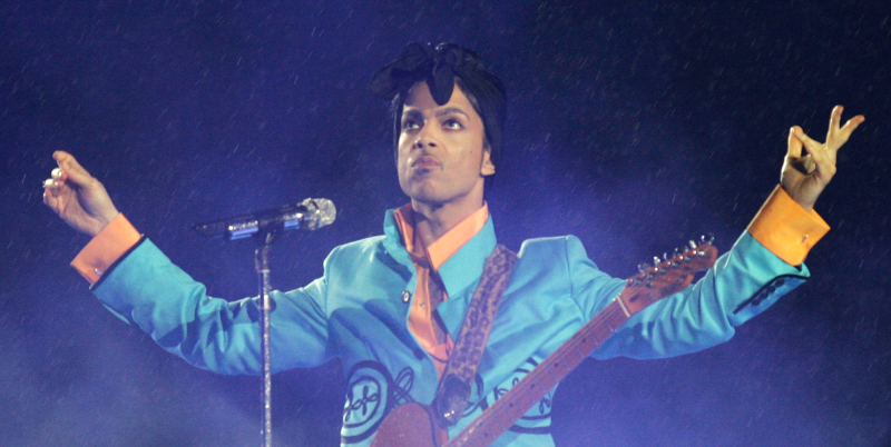 Prince performs during the halftime show at the Super Bowl XLI football game at Dolphin Stadium in Miami on Sunday Feb. 4 2007