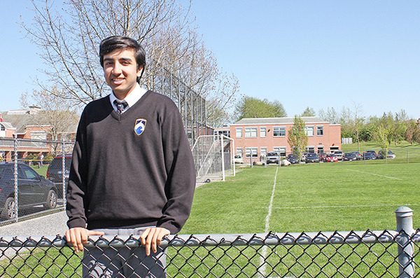 Justin Sanghe a Grade 11 student at Southridge School has led the way organizing a Relay for Life fundraiser at the school this Friday.- Melissa Smalley