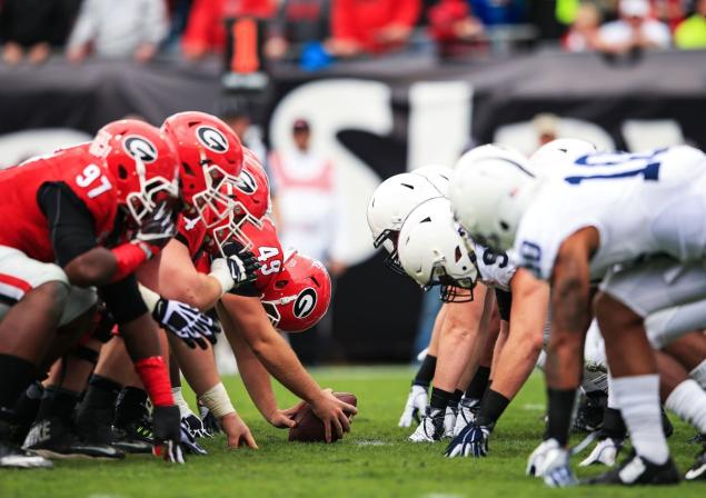 In the Tax Slayer Bowl 10-3 Georgia faces 7-6 Penn State