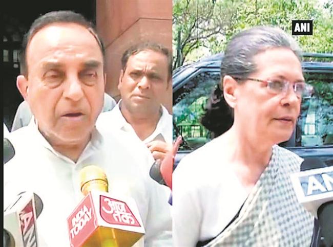 Ruckus in RS over Swamy’s remark on Sonia