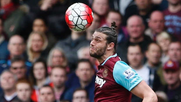 West Ham's Andy Carroll scored a hat-trick to even with Arsenal