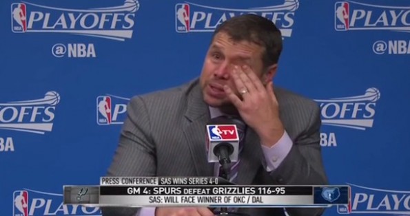 Dave Joerger cry