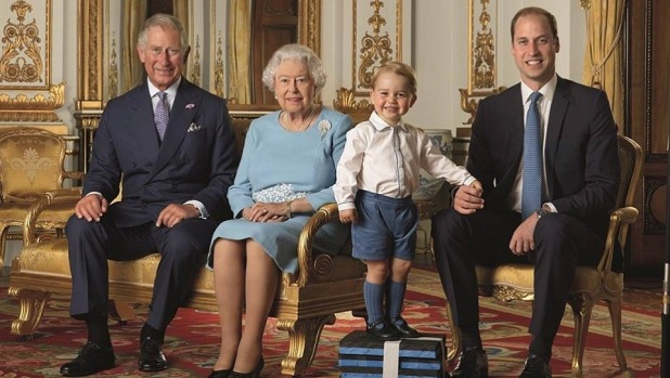 Prince George has stolen the show as he stands front and centre on a pile of gym blocks at