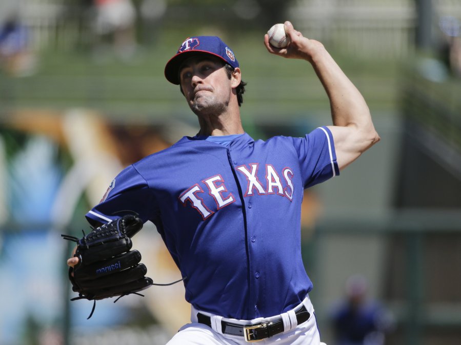 Rangers pitcher Cole Hamels acquired in a trade deadline deal last July is expected to take the mound for his third opening-day start. The other two were with Philadelphia where he spent his first nine-plus seasons