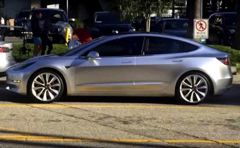 Tesla Model 3 Spotted on Road for the First Time During Video Shoot