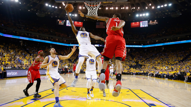 The Golden State Warriors dispatch the Houston Rockets in game 5 to advance through the next round of the Western Conference Playoffs