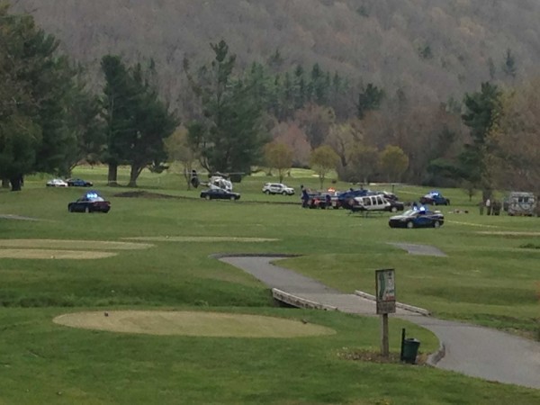 45 minutes after the crash at the Boone Golf Course