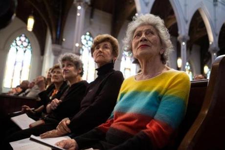 Siranoosh Martin Alma Saharan and Nancy Kalajian attended Saturday’s service at the Cathedral of the Holy Cross