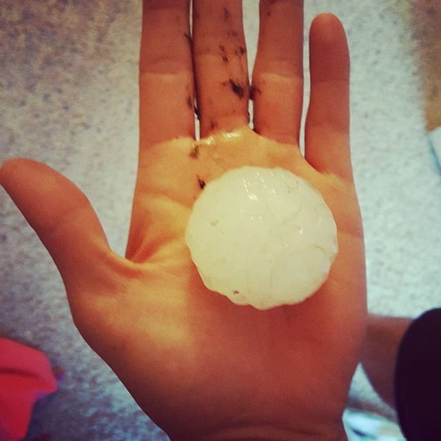 Golf-ball sized hail fell in Wichita Kansas