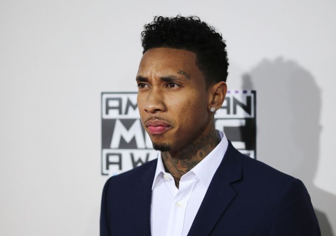 Tyga happily tweets about his ex getting engaged.					 Reuters