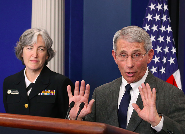 Dr. Anthony Fauci, Director of NIH  NIAID and Dr. Anne Schuchat Principal Deputy Director of the CDC speak to the media about the Zika virus during a briefing at the White House