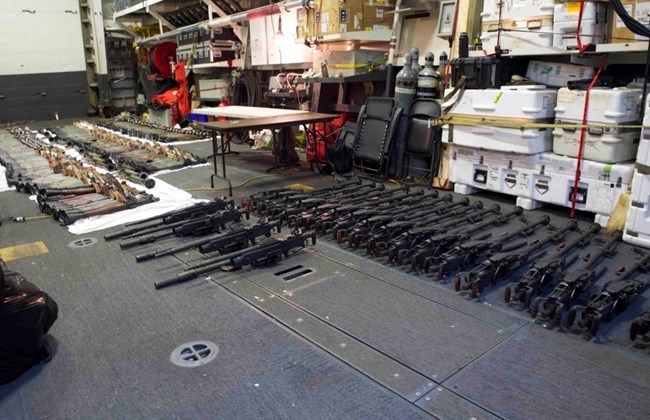 US Navy: Weapons shipment from Iran to likely Yemen seized