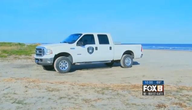 Assistant Grand Isle Police Chief Norris Esponge Jr. was driving this truck on his patrol and didn't see Gordon police said