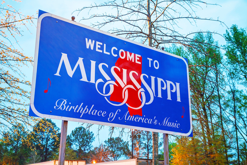 Welcome to Mississippi sign