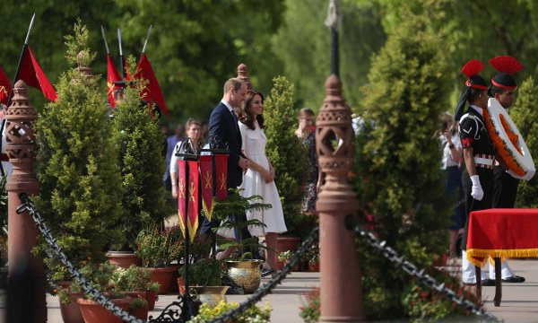 William and Catherine on an engagement in Delhi on Tuesday