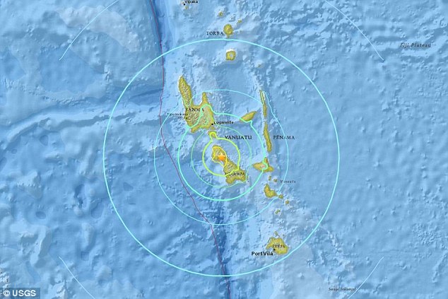 The powerful 7.0 earthquake which US Geological Survey measured as being 35km in depth hit near Vanuatu's second-largest island Malekula Island on Friday