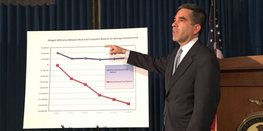 Andrew Cereseny the U.S. Securities and Exchange Commission's enforcement director speaks at a press conference in Manhattan