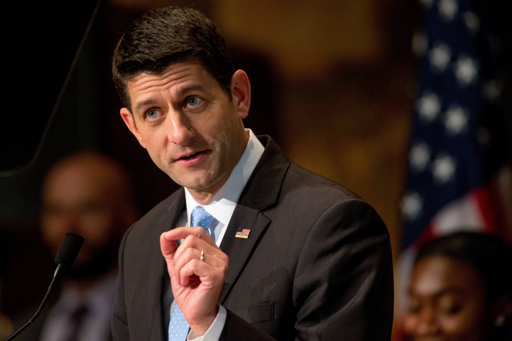 House Speaker Paul Ryan of Wis. speaks in Washington. Paul Ryan is refusing to support Donald Trump as the Republican nominee for president