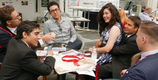 A group of young Republicans meet at the state GOP